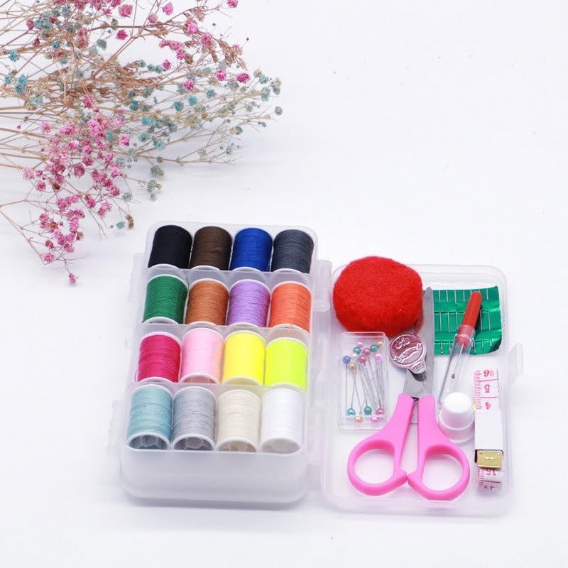 LWECMGSA Plastic Multi-Functional Storage Needle Thread Box Set Bag Sewing Mending Line