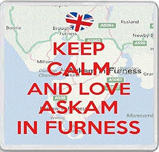 Keep Calm and Love Askham in Furness - Large Square Acrylic Coaster