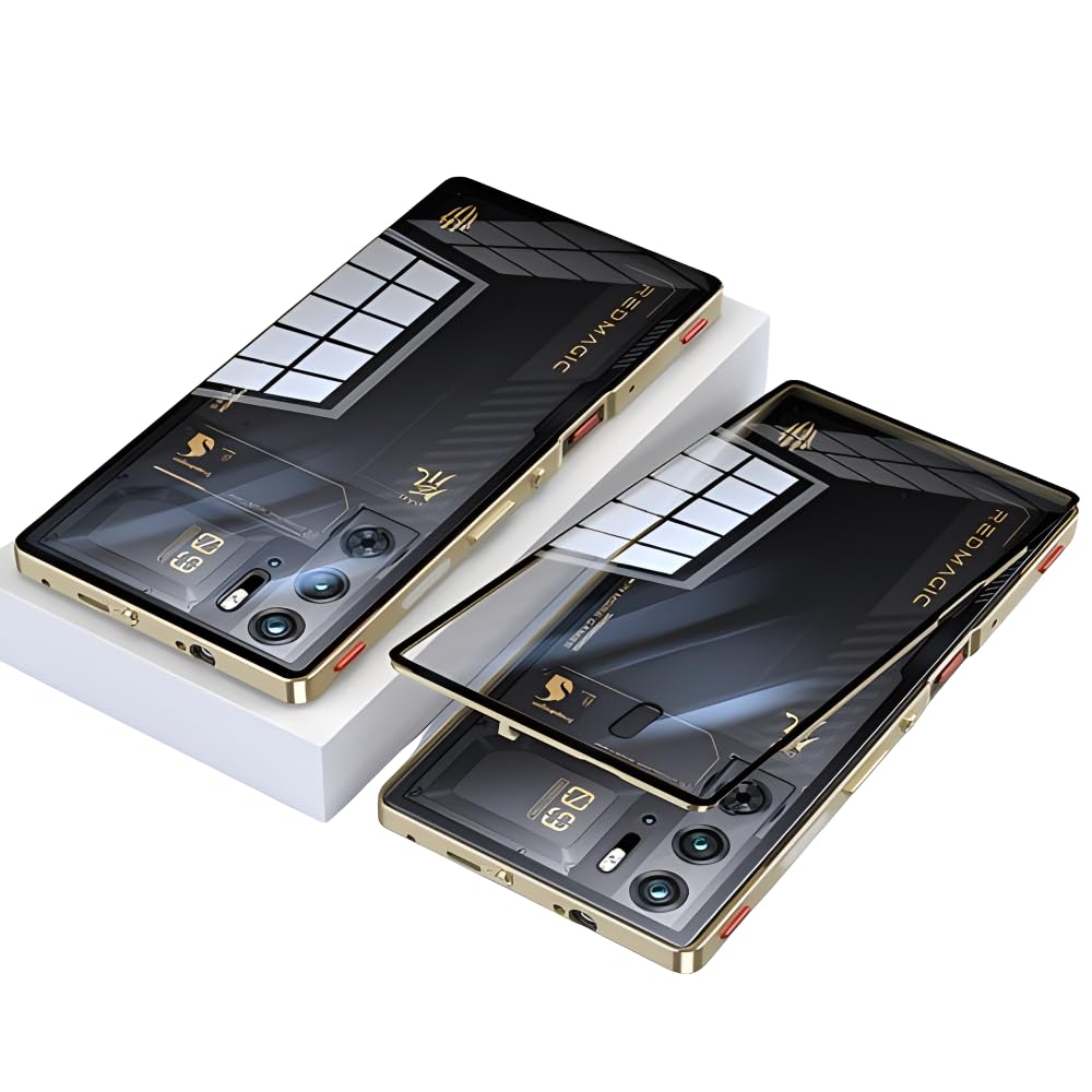 Amazon.co.jp: Red Magic 9S Pro用バンパー アルミ クリア 透明背面 
