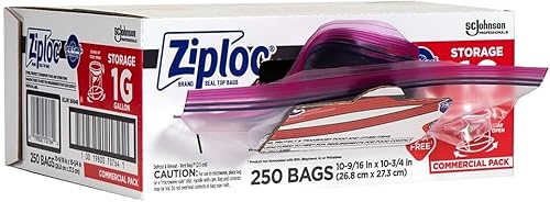 Miniatura 2 de SC Johnson Professional Ziploc Bolsas de almacenamiento con nueva tecnología Grip 'n Seal, para organización y almacenamiento de alimentos, doble
