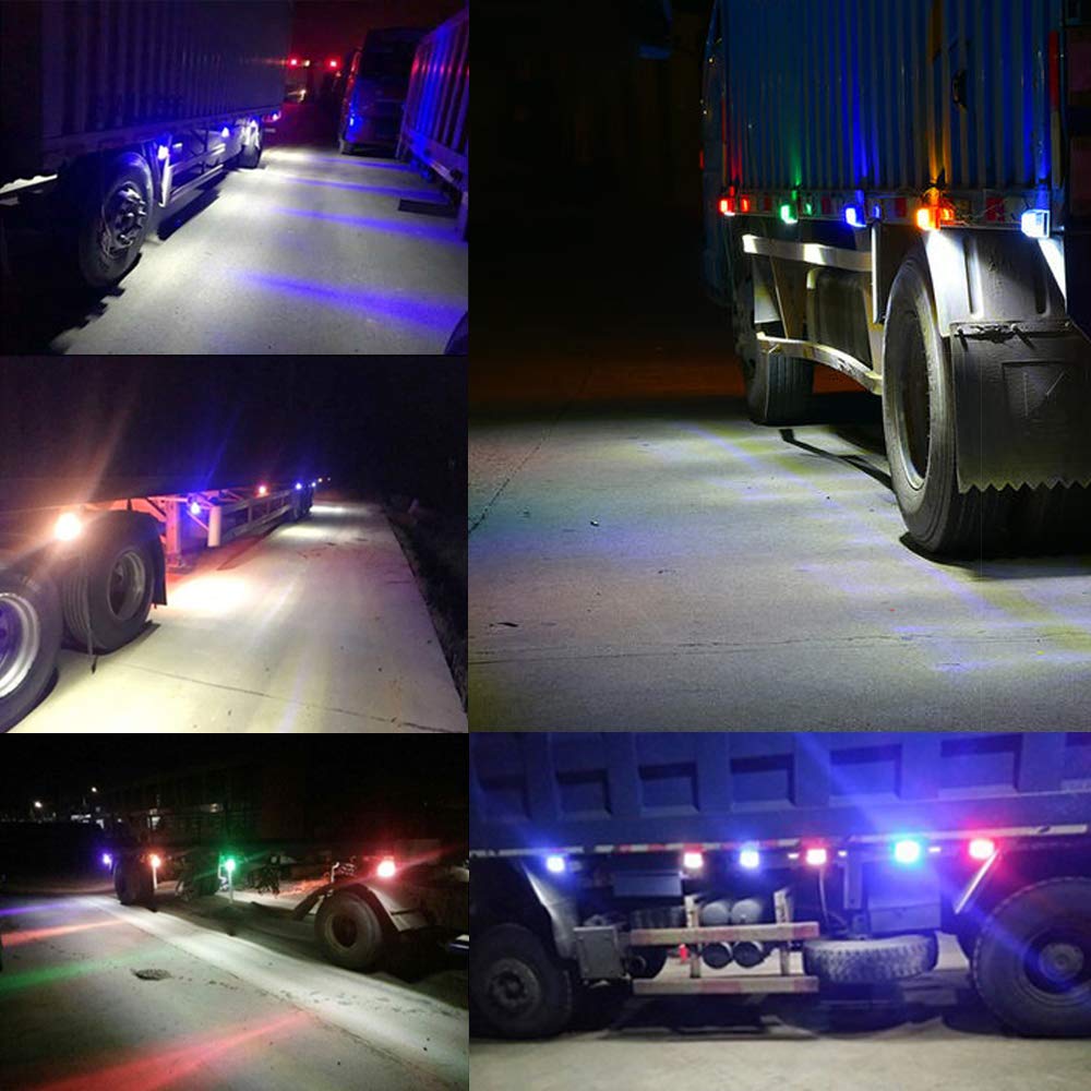 10pcs Ambra Luce di Posizione Laterale 9LED Luci di Avvertimento del Rimorchio Laterale Luci di Posizione del Camion 3.9" Luci di Ingombro Spia per Rimorchio del Veicolo 12-24V