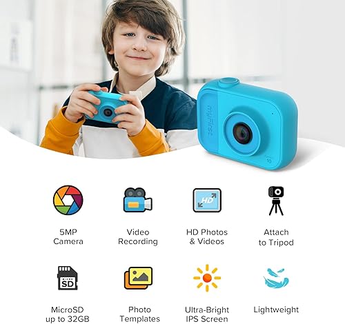 Miniatura 2 de myFirst Camera 10 - Minicámara digital para niños y niñas de 4 a 19 años, soporte de fotos de video de 5 MP, tarjeta de memoria de 32 GB, viene con