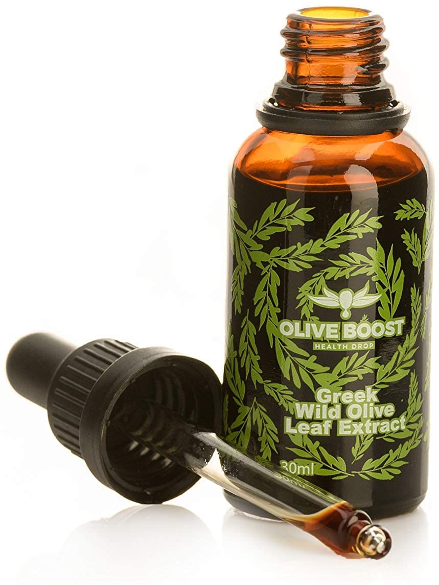 Olive Boost - Olivenblattextrakt, 100% natürlich, hergestellt in Griechenland, ohne Zusatzstoffe, reich an Polyphenolen und Antioxidantien, hochdosiert, flüssig
