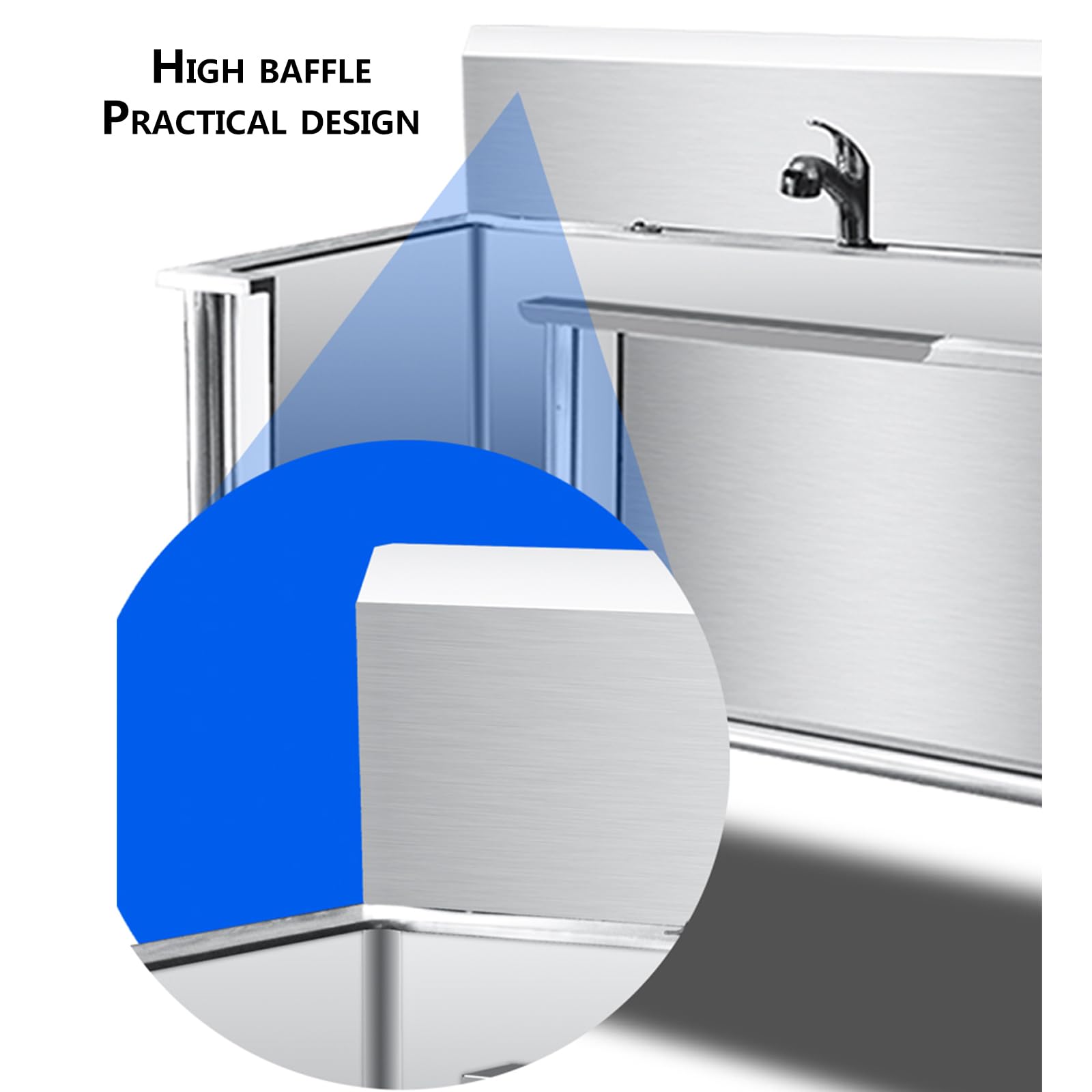 Bañera de Acero Inoxidable para Mascota,Estación de baño para Perros,Bañera Peluquería Canina,bañera Profesional de Acero Inoxidable,Bañera para Perros,con Ducha Pet Bath Tub Dog Grooming(80cm/31in,De