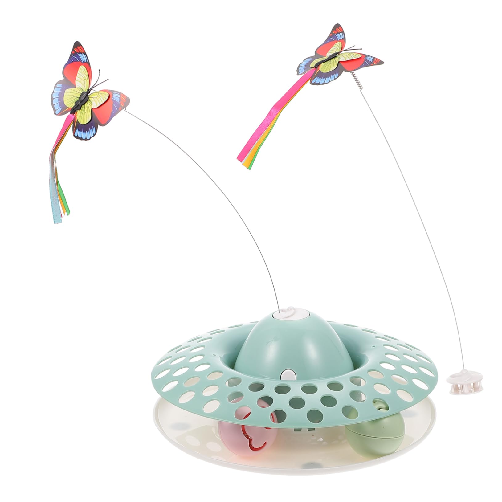 COLLBATH Set di Giocattoli A Forma di Farfalla per Gatti Giocattolo Interattivo per Animali Domestici Stimola L'istinto Naturale del Gatto
