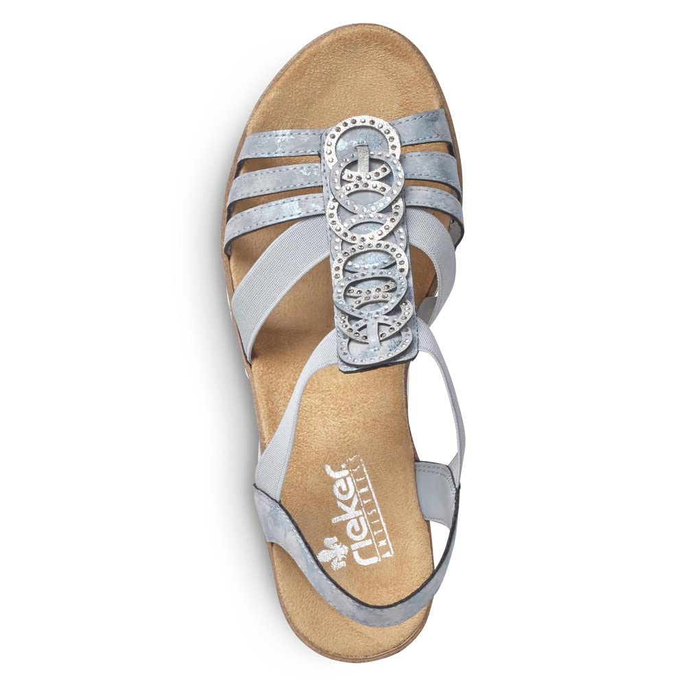 Rieker Damen Keilsandalen V38H8, Frauen Sandalen
