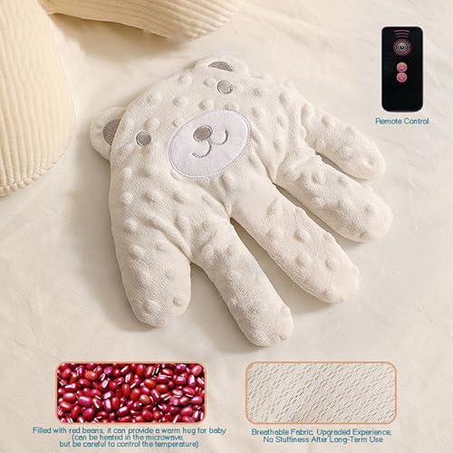 Baby Soothing Palm, Baby Patter for Sleep, Startle Prevention Cartoon Animal Baby Pillow, Electric Baby Soothing Palm with Remote Control, for Newborns Baby Girl Baby Boy - Image 4