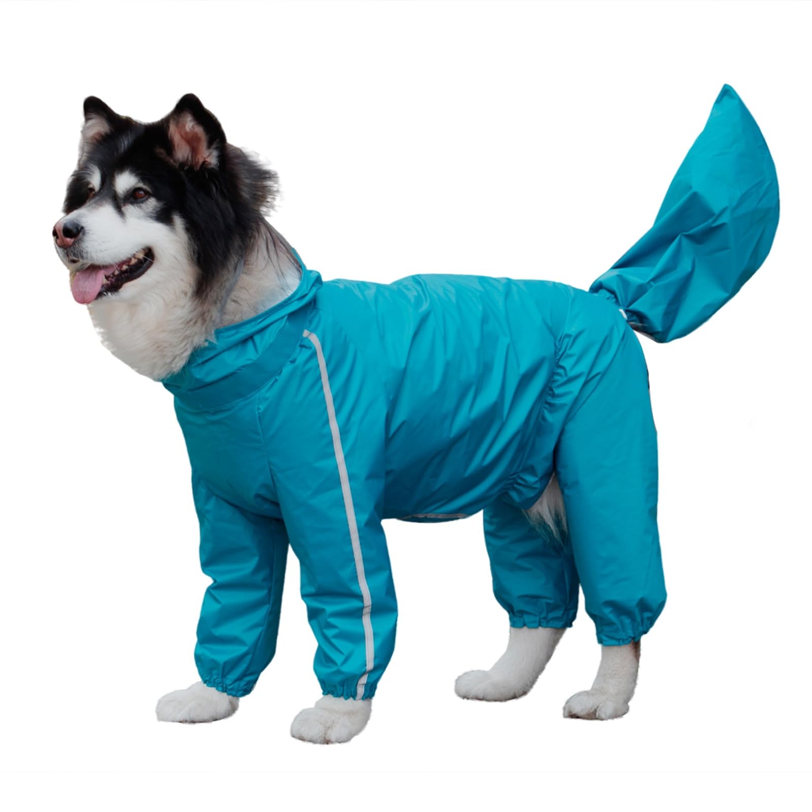 Manteau d'hiver à pattes pour grand chien 8XL bleu Hixingo