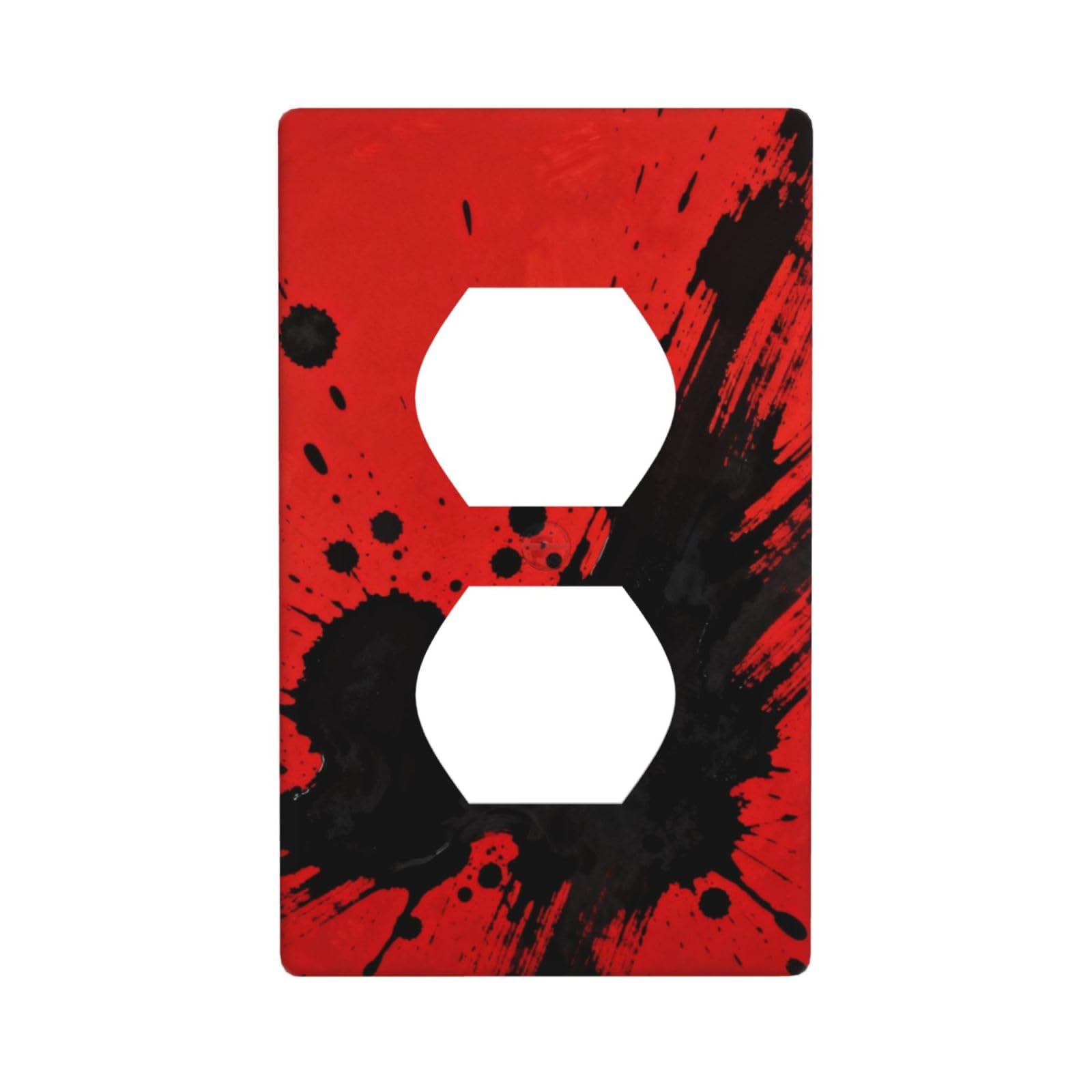 Abstract Ink Splash Decorative Switch Plate Cover-Unbreakable Polycarbonate Wall Plate for Home Office, 1 Gang with Screws