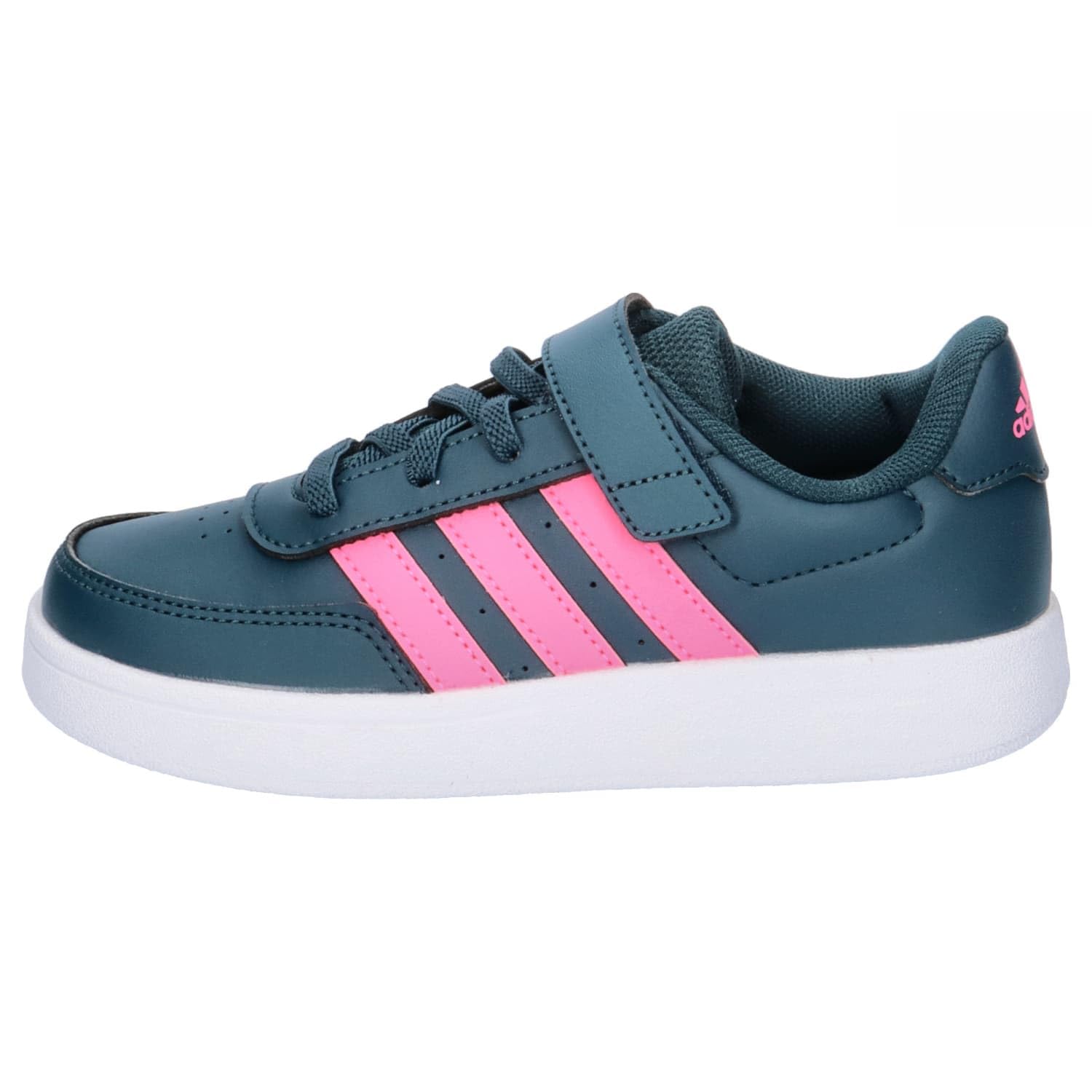 adidas Unisex niños Breaknet Lifestyle Court Elastic Lace and Top Strap Shoes, arctic night/lucid pink/Cloud white, 38 EU