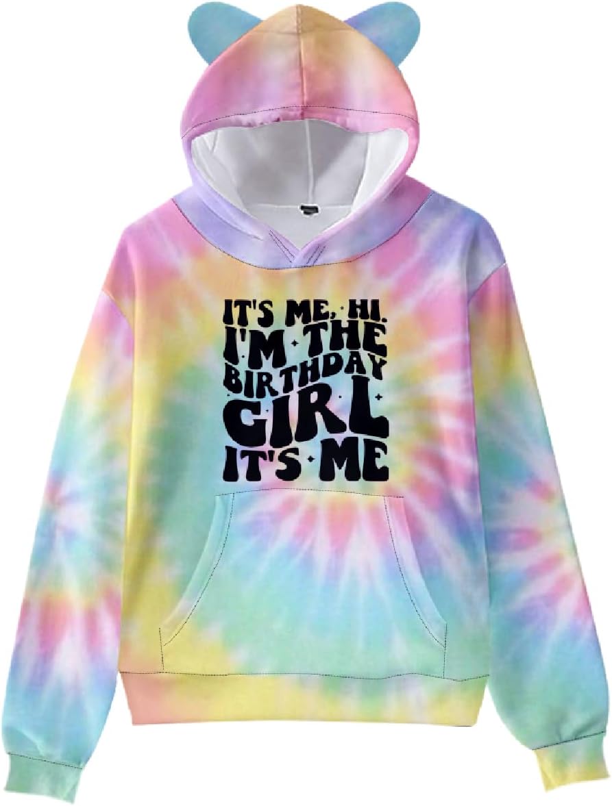 幼児 女の子 猫耳パーカー スウェットシャツ 誕生日 女の子 プルオーバー スウェットシャツ リトルプリンセス 誕生日服