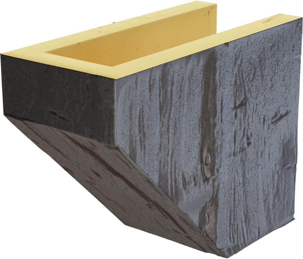 Ekena Millwork 8" H x 8" D x 36" W Riverwood Faux Wood Fireplace Mantel Kit w/ Ashford Corbels, Premium Hickory