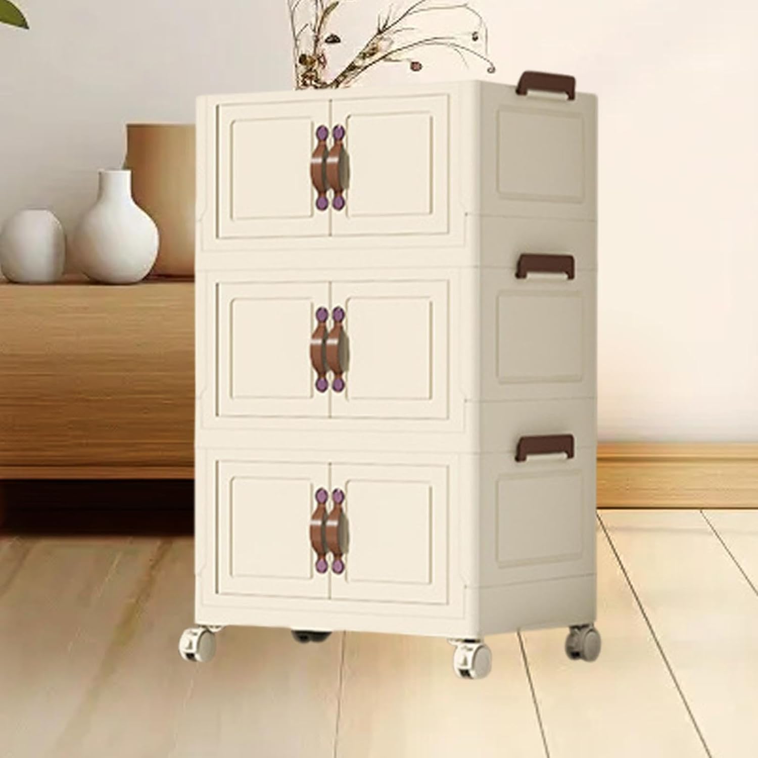 折りたたみ式収納キャビネット 収納コンテナ ファッション 安定感 実用的 折りたたみ式収納ボックス キッチン リビングルーム 寮 ホ