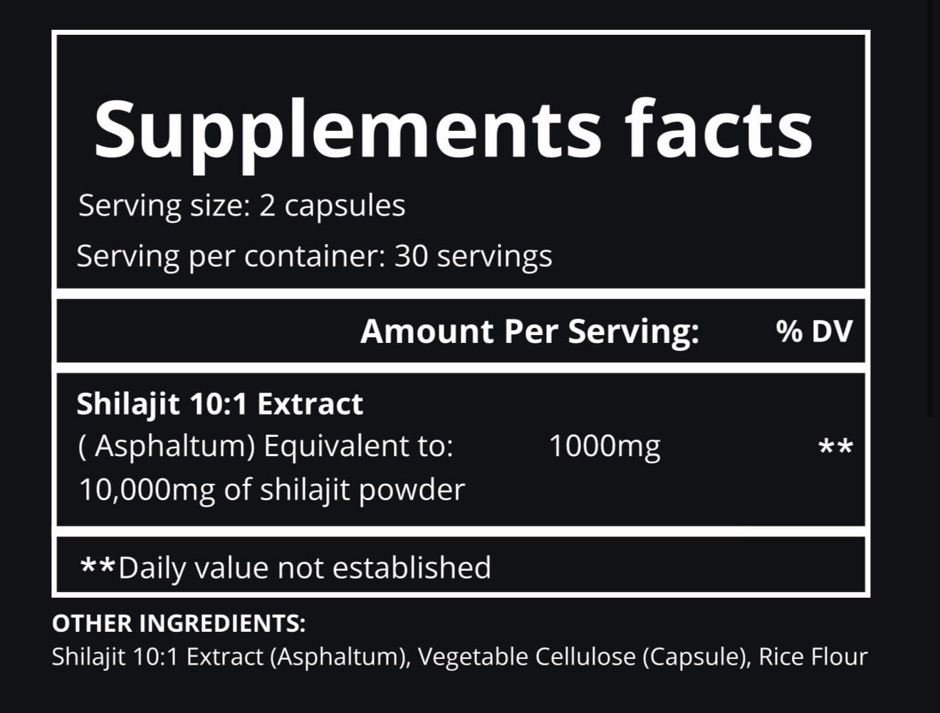 Pure Shilajit Capsules, Maximum Potency Organic Pills with Trace Minerals for Energy & Immune Support, for Men & Women, Natural Supplement from Himalayan Resin, 60 Tablets - Image 8