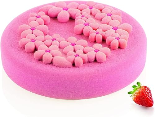 Miniatura 5 de Silikomart Molde para hornear de silicona Flora 80 con 2 cavidades de 5.51 pulgadas de diámetro x 0.39 pulgadas de alto