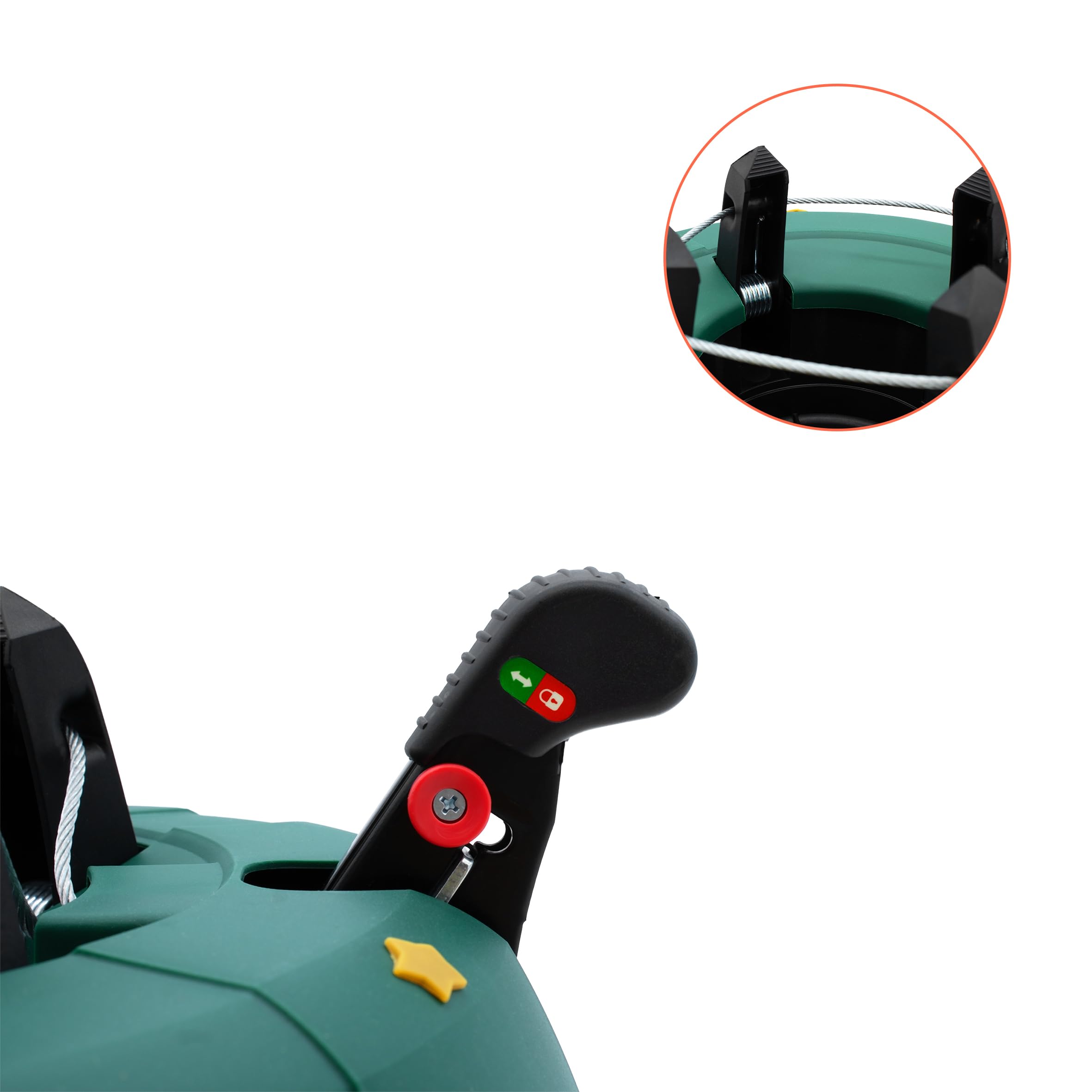 Soporte para árbol de Navidad verde con tecnología de una cuerda y palanca de pie, 34 cm, soporte para árbol de Navidad con depósito de agua para árboles de hasta 2,5 m, soporte para árbol de Navidad