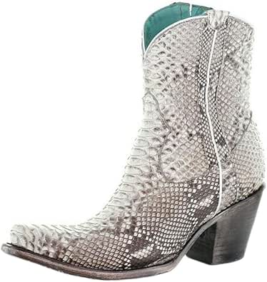 Amazon.com | Corral Women's Python Zipper Ankle Boots - Natural ...