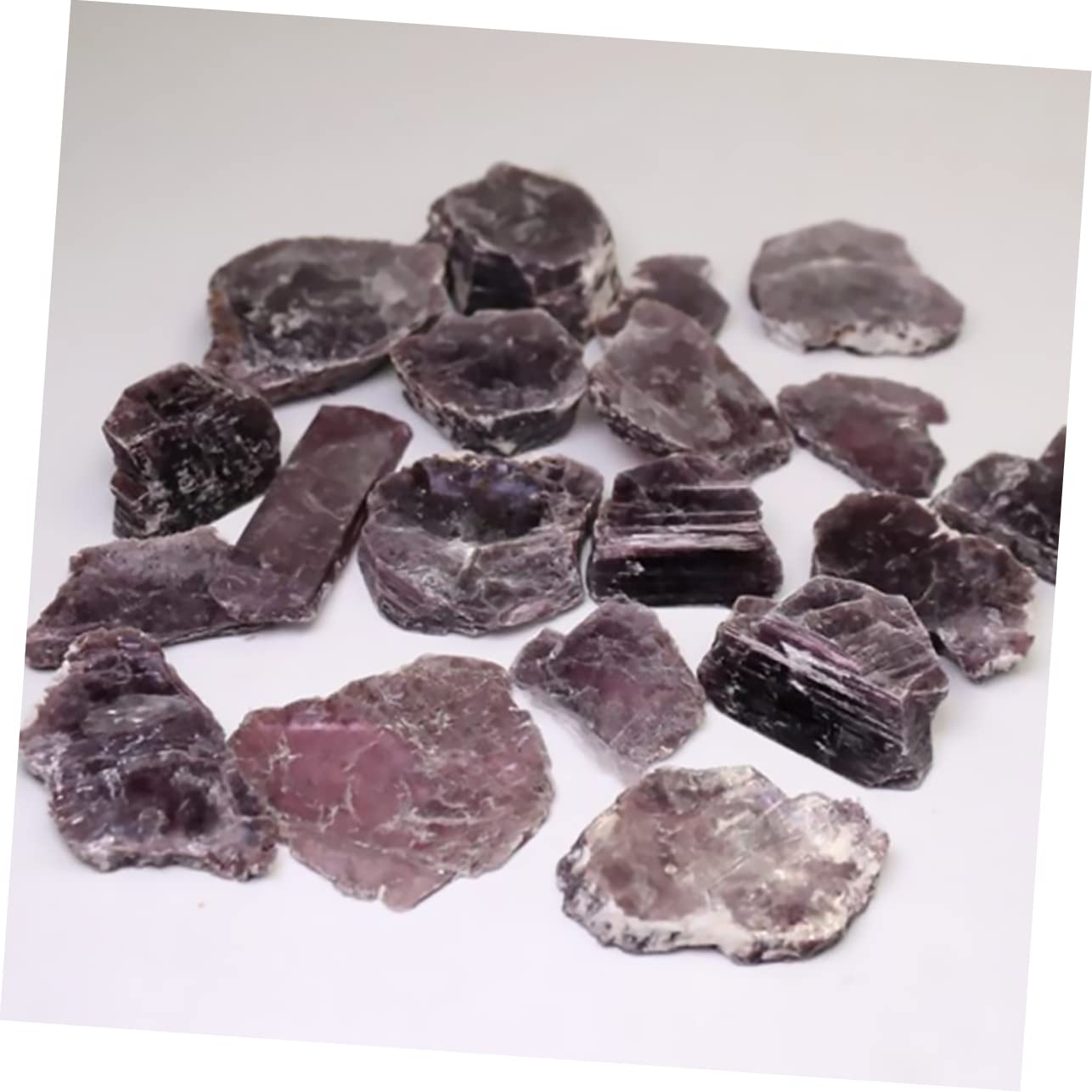 Mobestech Purple Mica Raw Ore Decoraciones para Acrílicas Decoracion De Cocomeloncumpleanos para Niños Purple Mica Ore Rough Ore Specimen Teaching Ore Materials Natural Rock Rough Ores