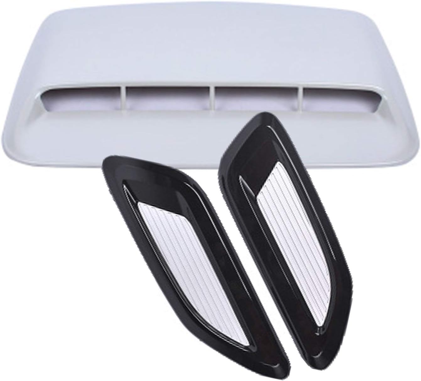 Hood Scoops Car Hood Vent Combination, Car ABS Decorative Air Intake Turbocharged Hood Exhaust Cover Modification Accessories (Color : Style 3)