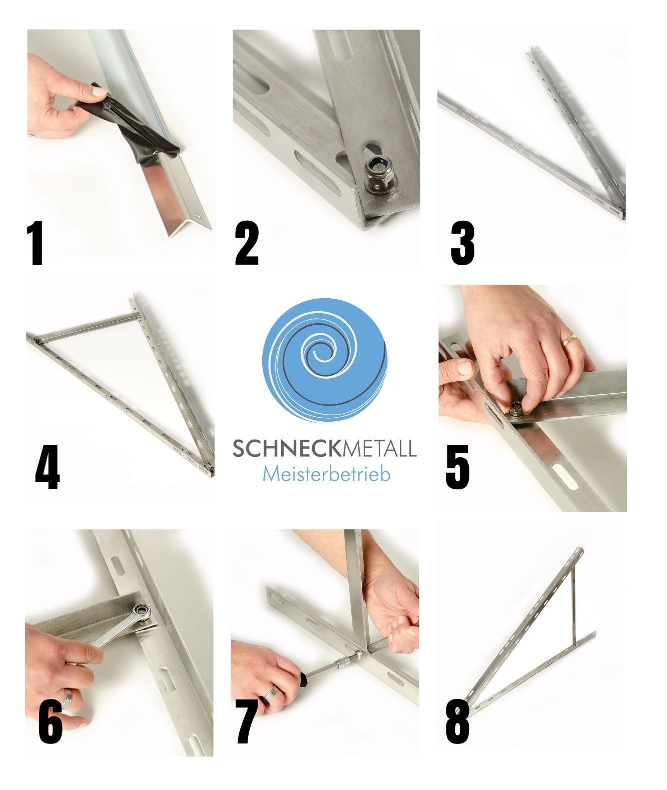 Schneck Halterung Balkonkraftwerk Solarmodul Solarpanel 118cm mit Beschwerungstraversen 0% MwSt. 1Set