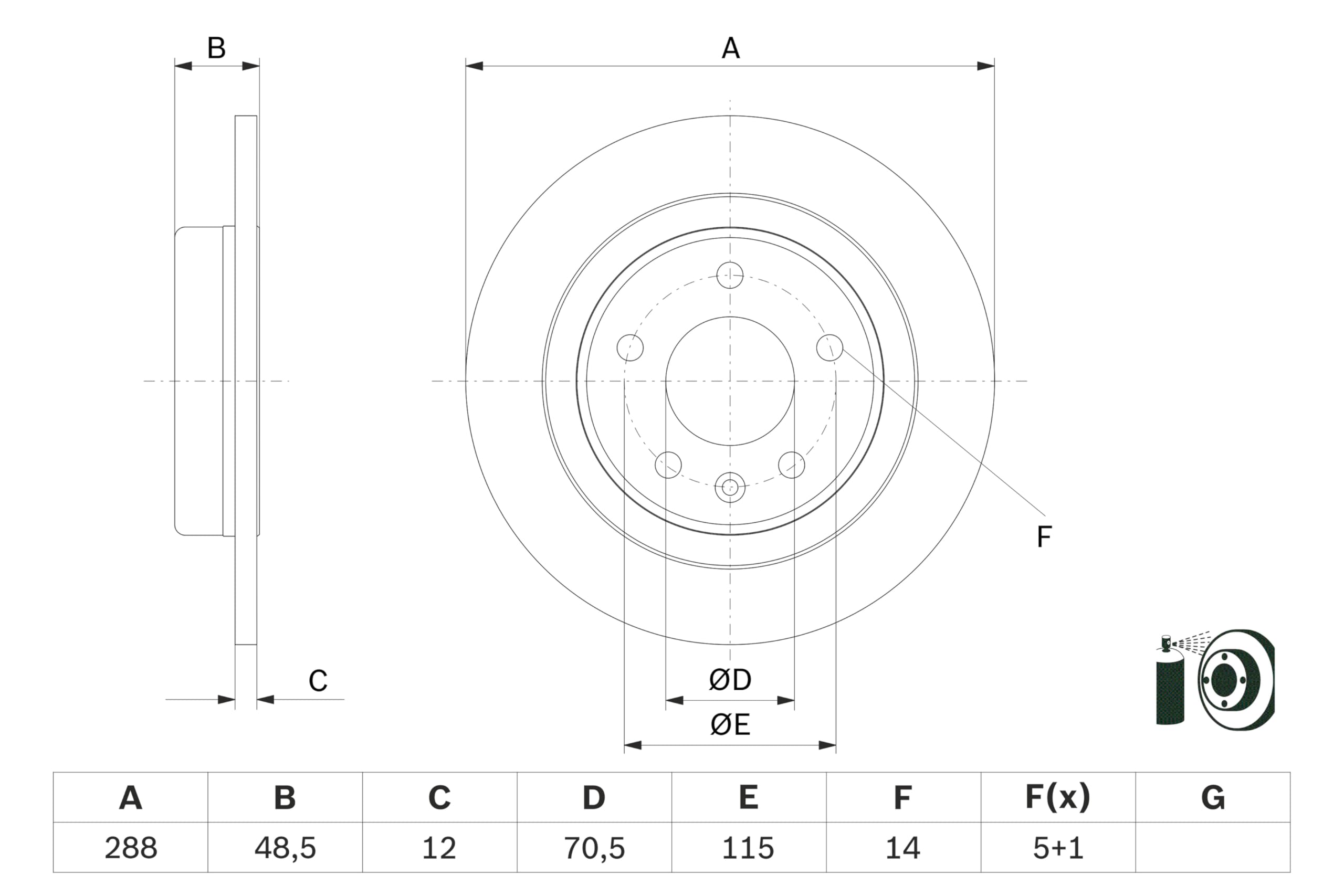 Bosch BD2828 Tarcze hamulcowe - Oś tylna - Certyfikat ECE-R90-1 zestaw 2 tarcz