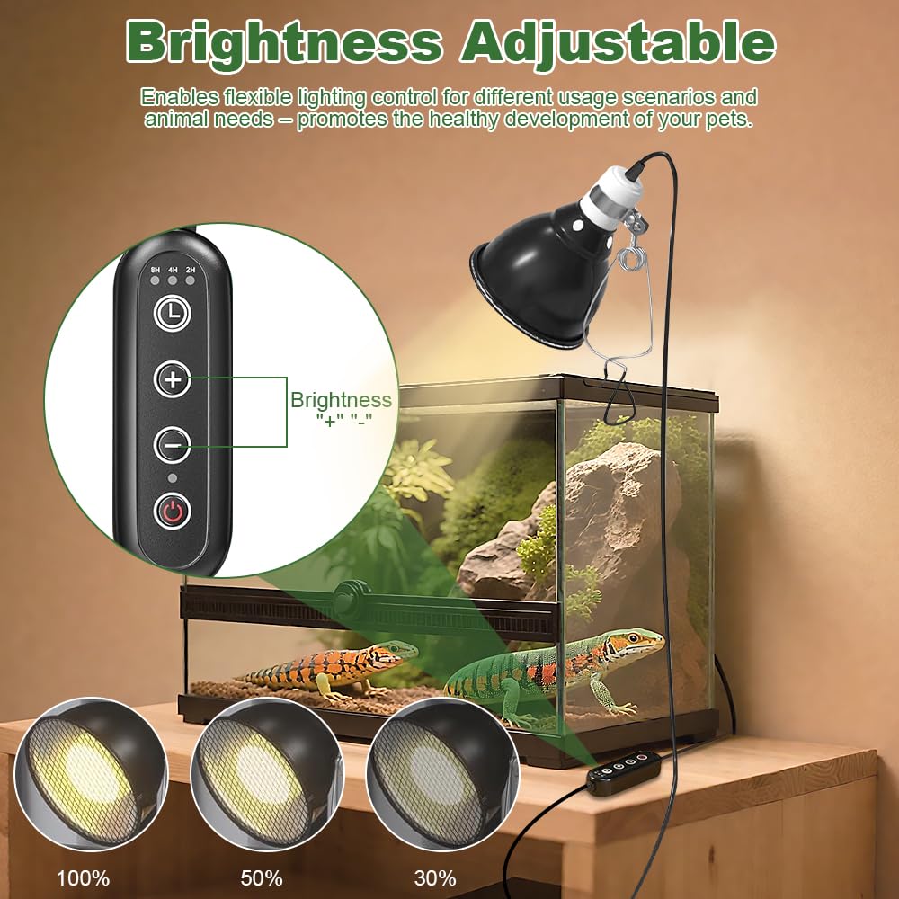 Lampa grzewcza żółw, E27 lampa z gadami, terrarium żółw ziemny, lampa halogenowa do lamp UVA/UVB, dla żółwi, jaszczurek, węży i żab (żarówka nie jest dołączona)