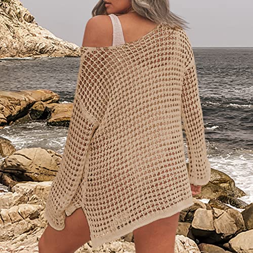 Image of CoCozy Crochet Cover Up for Women Mesh Hollow Out Bikini Cover Ups for Swimwear Summer Swimsuit 2026