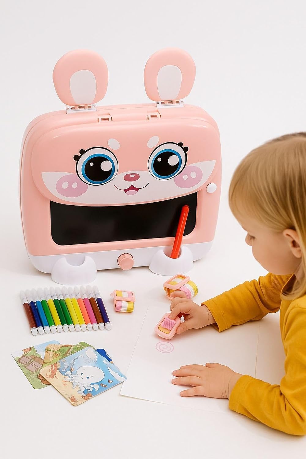 Cojuz Children Drawing Board Led Doodle Board Digital Doodle Board Writing pad Led Tablet Portable Drawing Board with Storage Bag and Accessories for 3