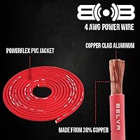 Vista 2 de Belva True 4 Gauge AWG Premium CCA Amplificador Kit De Cableado Sin Cable RCA - BPK4 ROJO