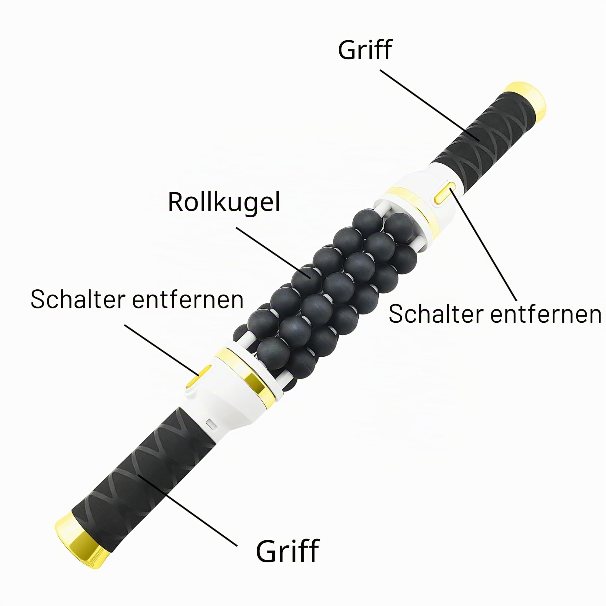 Elizia ETCRO01 Mikro-Vibrations-Rollmaschine, tragbares Körpermassagegerät, zur Beruhigung von Schulter- und Nackenschmerzen, für den Heimgebrauch