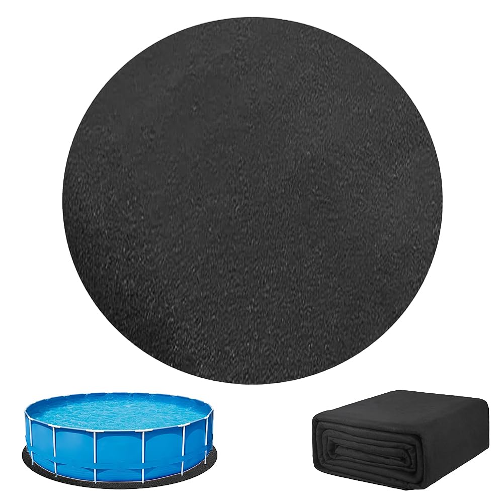 Tapis de Sol Piscine, 2M Tapis de Piscine Rond, Tapis de Sol pour Piscine, Antidérapant et Résistant, Rembourrage sous Piscine, Pliable Bâche de Sol pour Baignoires et Piscines Hors Sol