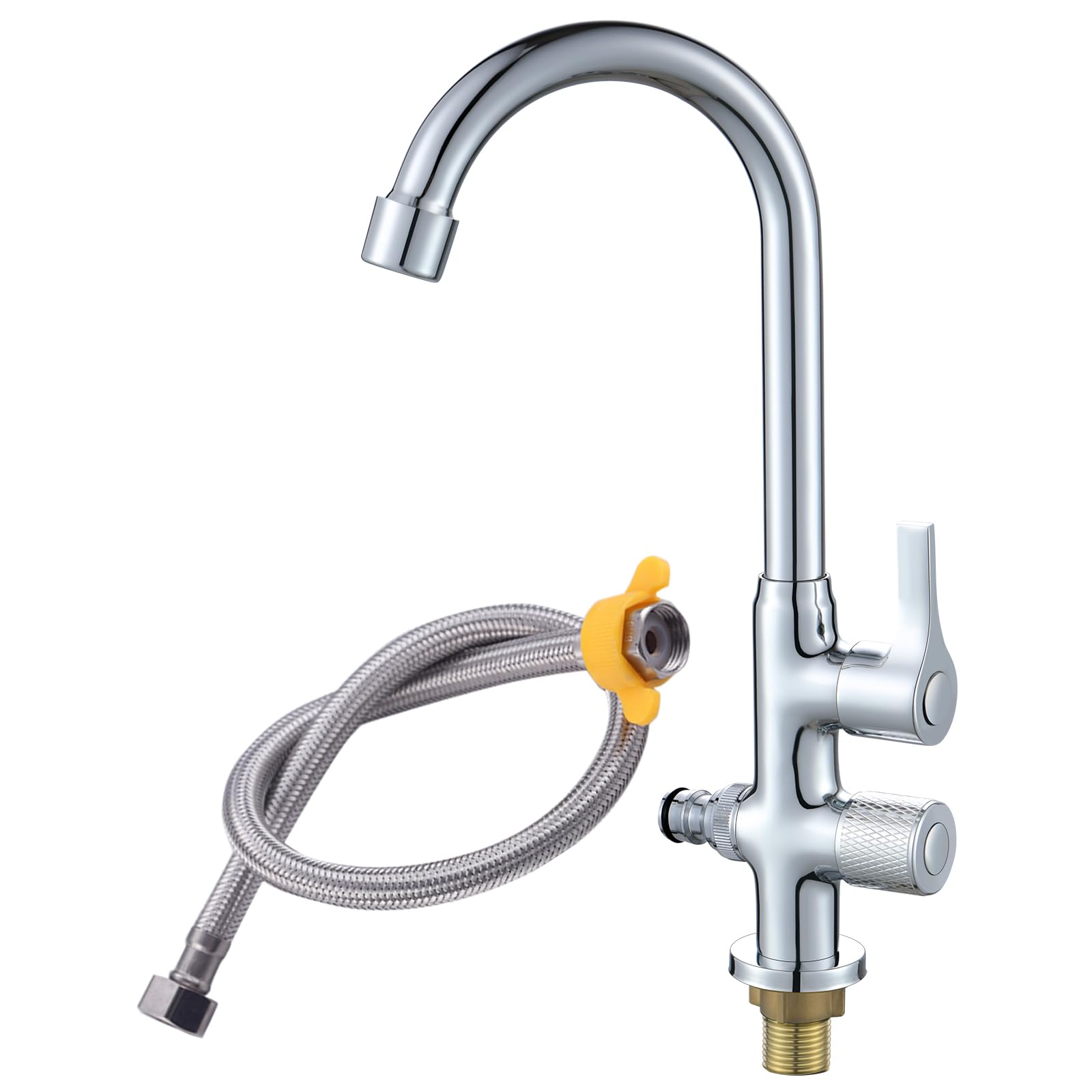 Amazon.co.jp: Jeonestan ツル首自在水栓 屋外 ガーデン シンク 水道