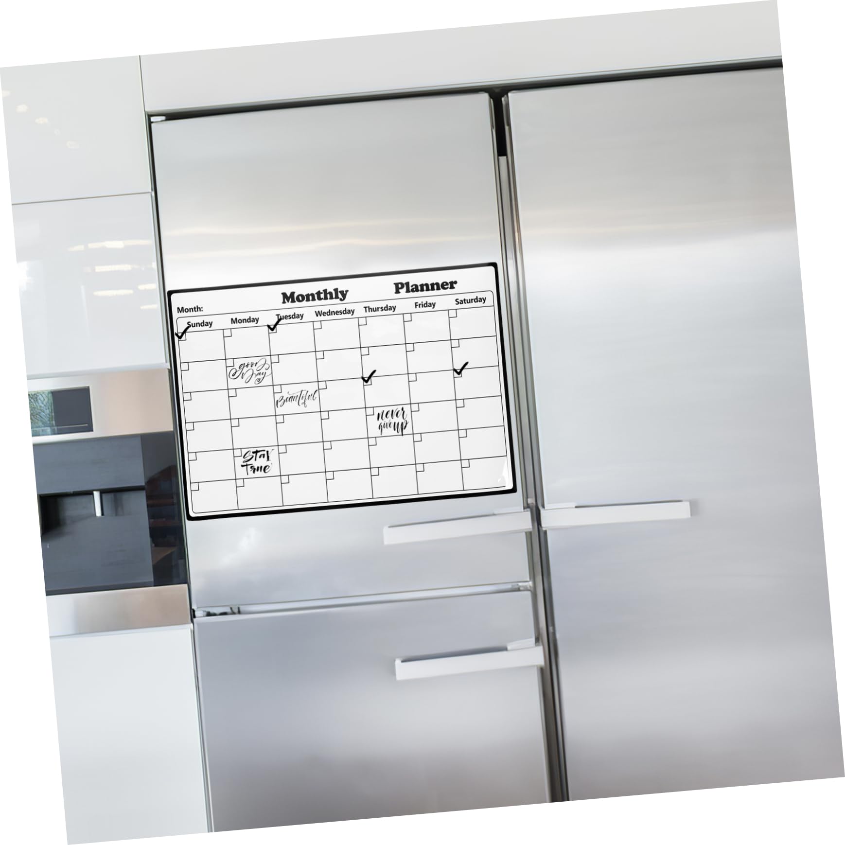 VILLCASE 4stücke Magnetischer Kühlschrank Kalender Abwischbarer Monats Und Wochenplaner Für Familienorganisation Und Arbeitsplanung Mit Flexibler Magnetfolie Und Praktischen