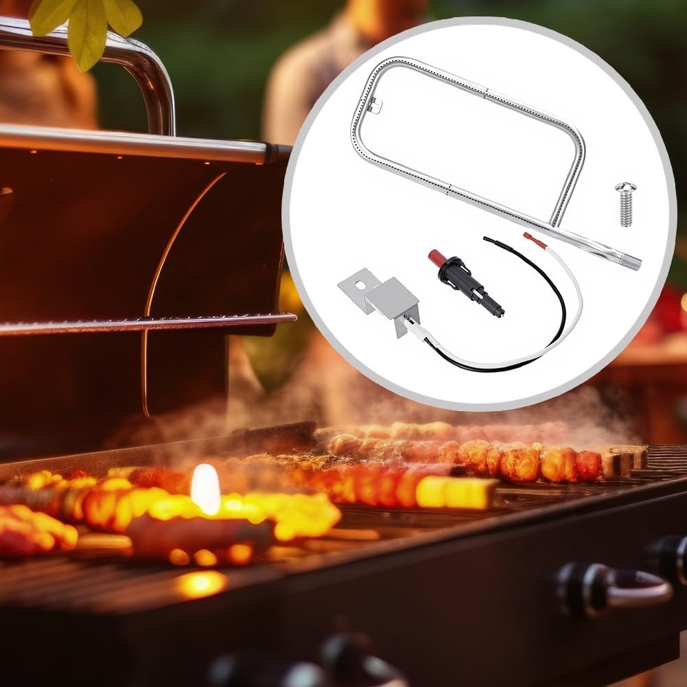 Kit tubo bruciatore griglia e accenditore, kit di accensione in acciaio inox per barbecue a gas portatile Weber Traveler per serie Q100 e Q200