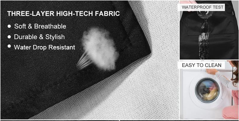 Miniatura 7 de Delantal de cocina vintage de béisbol con bandera estadounidense, delantal de chef casero, impermeable, para mujeres y hombres, 31 x 27 pulgadas