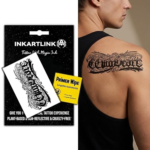 INKARTLINK Chicano Temporary Tattoos, Realistic Waterproof Fake Tattoos