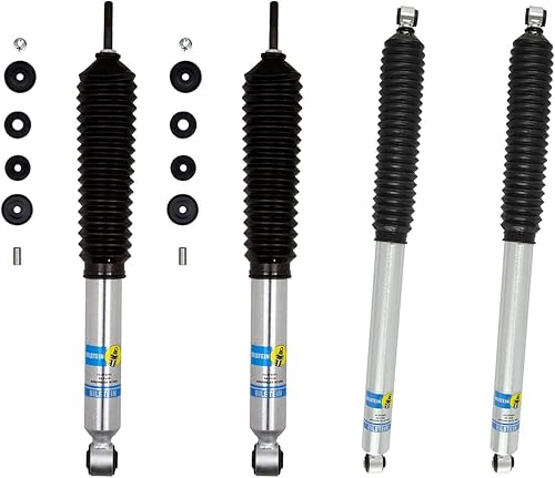 Miniatura 1 de Bilstein 24-274951 24-274968 Juego de 5100 amortiguadores monotubos delanteros y traseros para 2017 2024 F250 F350 Super Duty 4WD con elevación