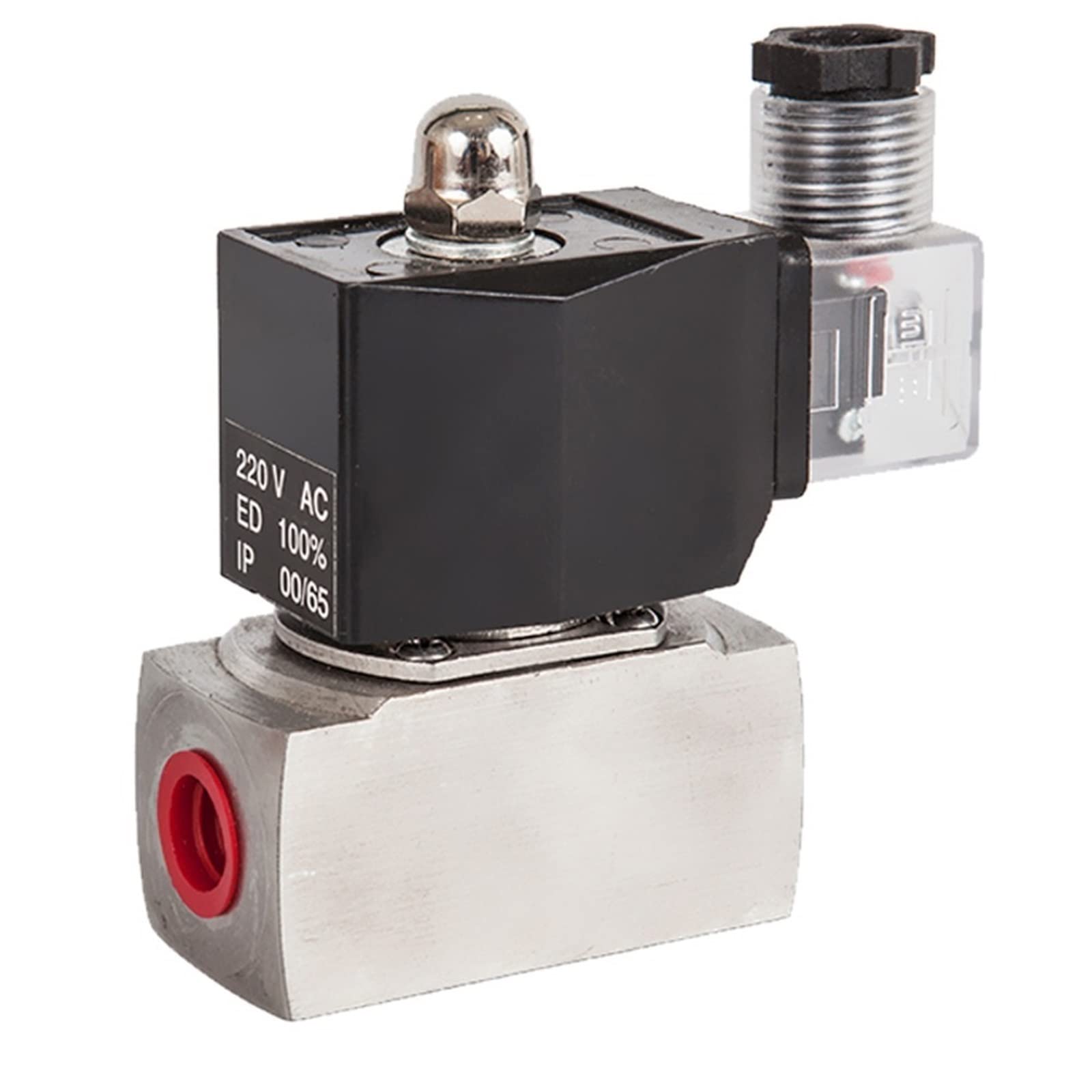 Válvula solenoide de pistón antiséptico de Acero Inoxidable, Normalmente Cerrada, for Agua, líquido, Aceite, Gas, Vapor, válvulas de 2 vías, 150 °C, 1 Unidad(AC 24V,0.5 Inch)