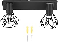 Vista 1 de Lámpara de riel de techo 85‑265V E14 Soporte de lámpara de 2 cabezales Kit de luz de seguimiento vintage instalación cableada Luz industrial