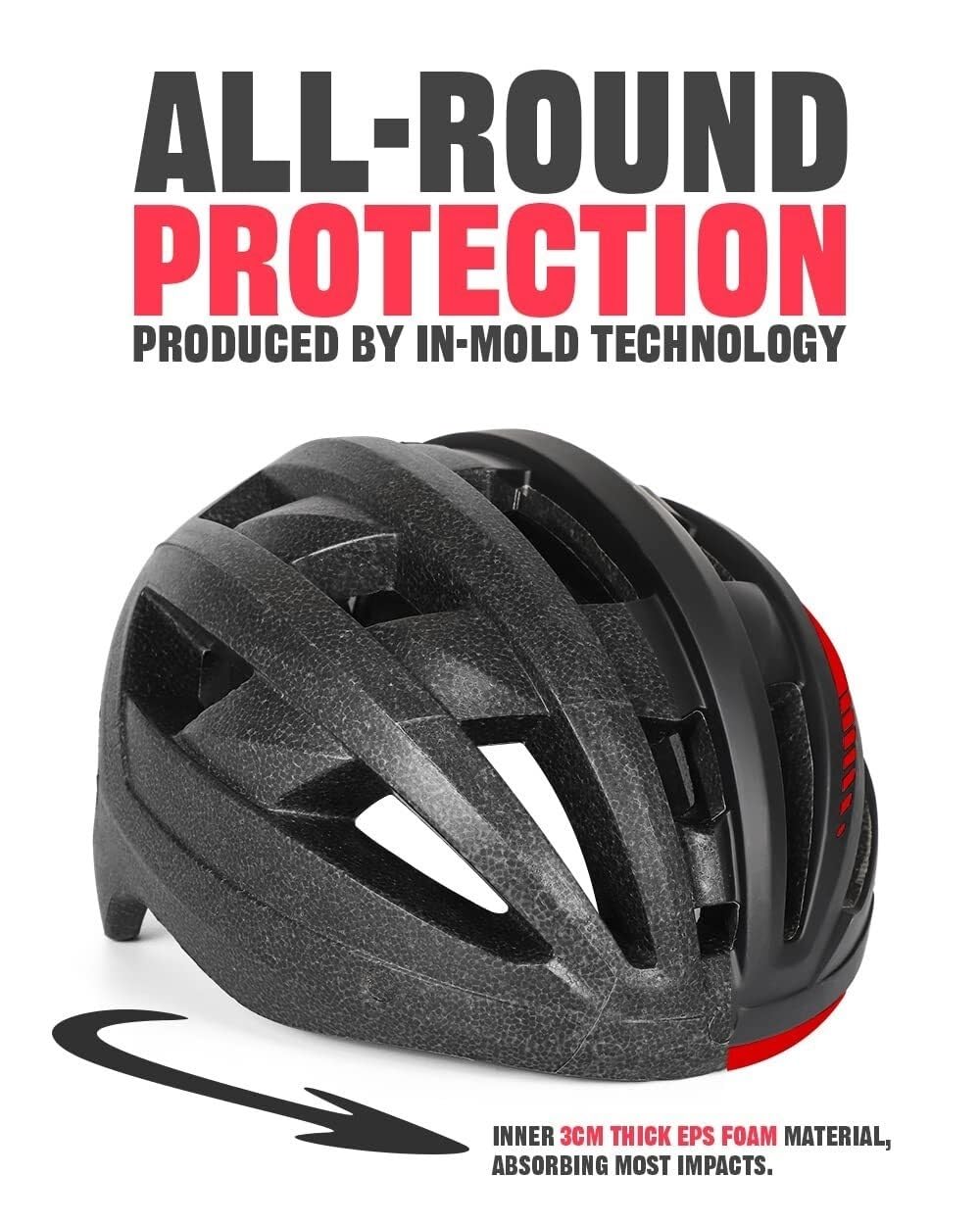 Kask Rowerowy Kask Szosowy Kask Rowerowy Z Ładowaną Przez USB Lampką LED, Zdejmowane Okulary Magnetyczne, Wizjer Oddychający Kasku Rowerowego