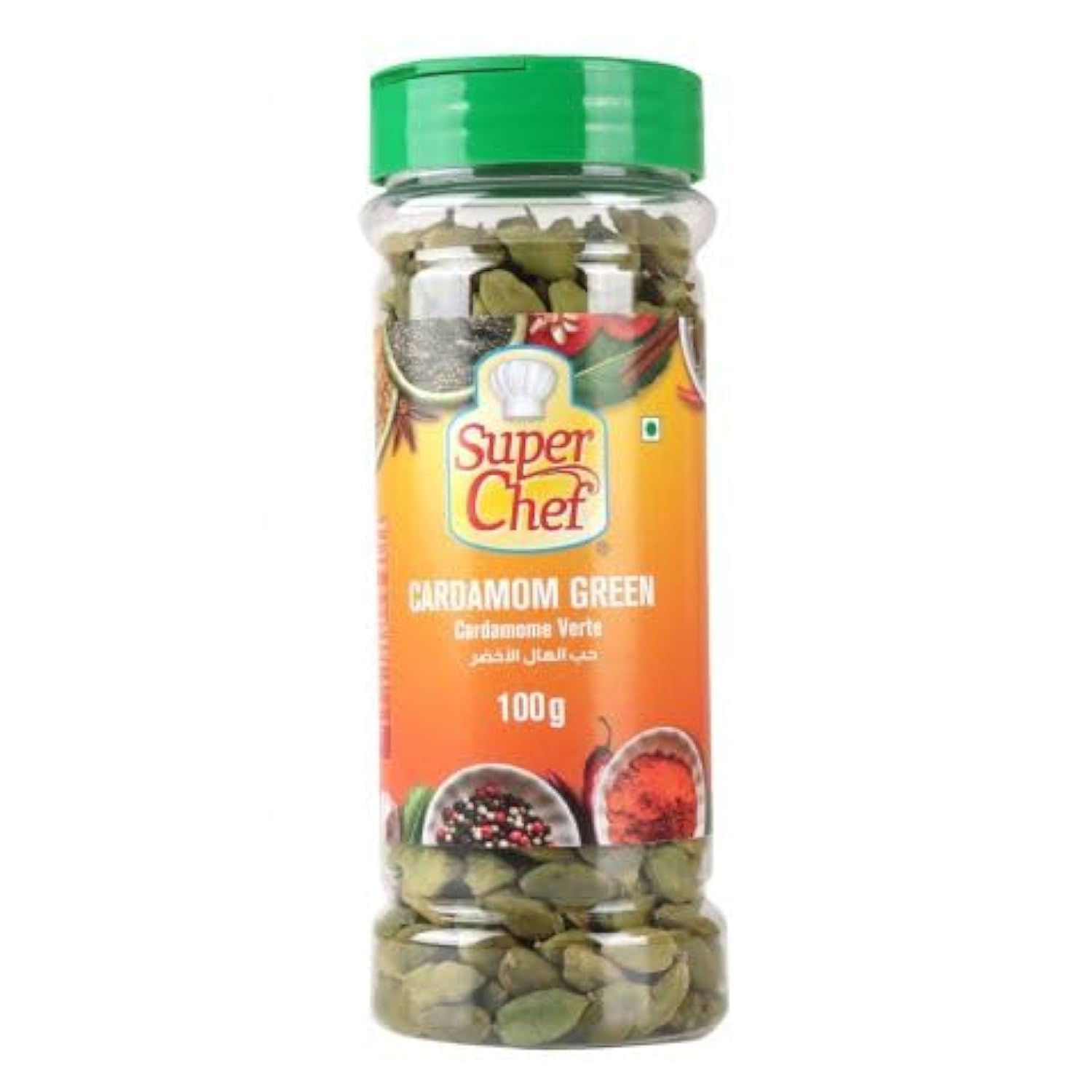 SUPERCHEF CARDAMOM GREEN WHOLE/SEED 100GM