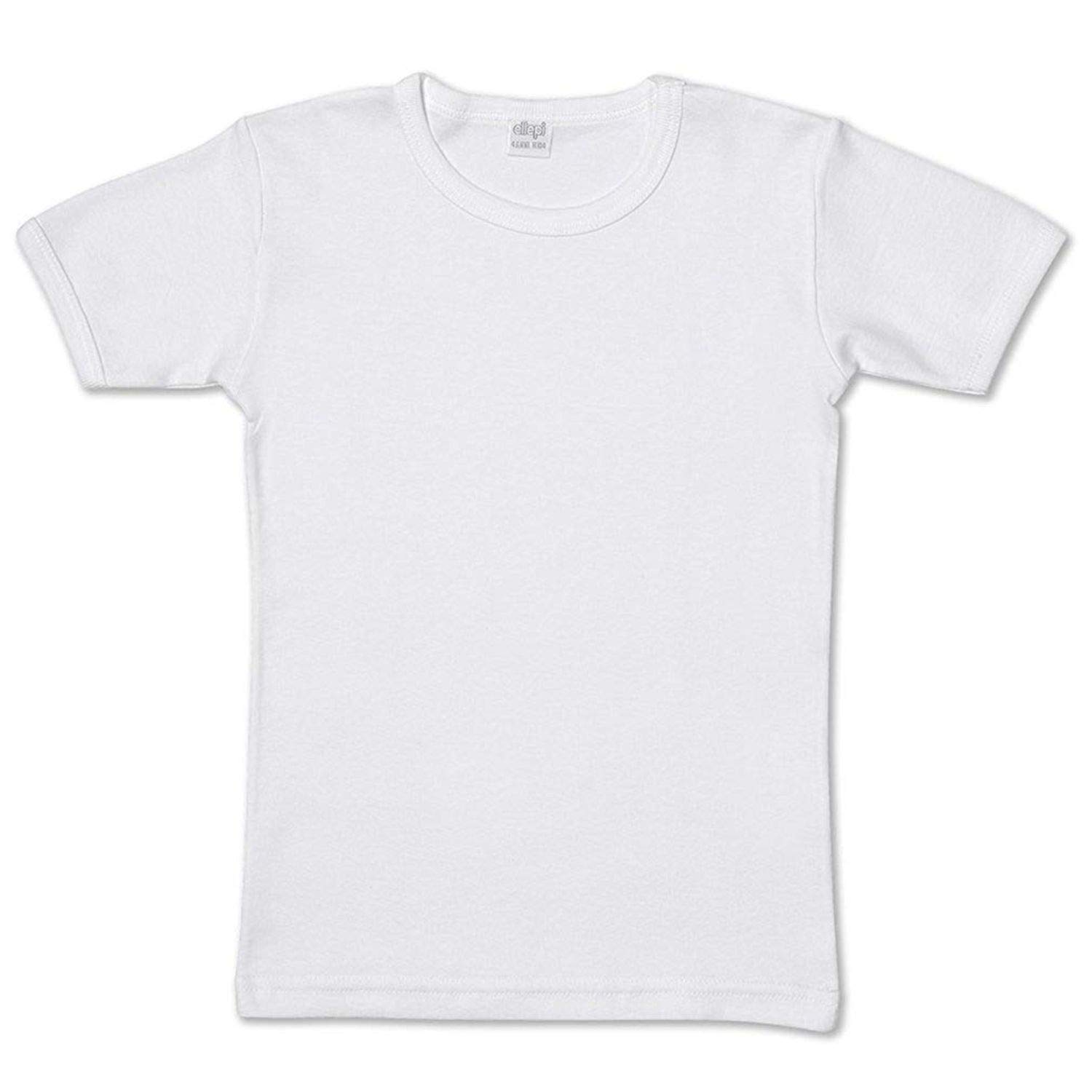 Ellepi 6 Canotte o Magliette Intime Bimbo in Puro Cotone Anallergico con Cuciture Comfort Colore Bianco.