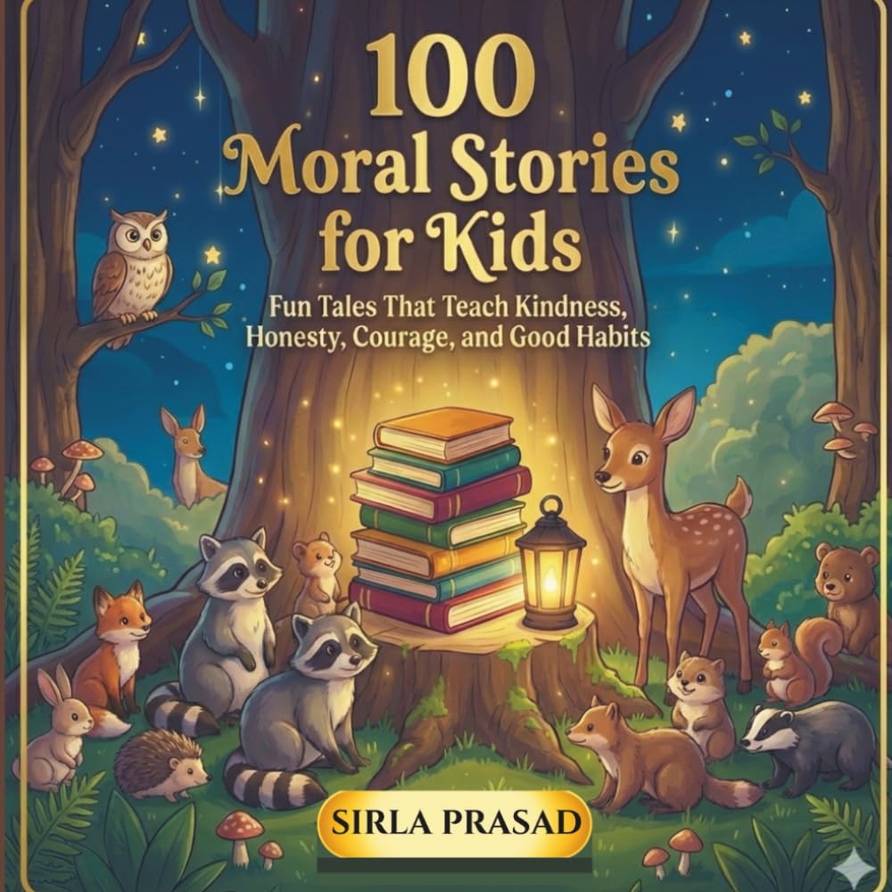 100 Moral Stories for Kids: Fun Tales That Teach Kindness, Honesty, Courage, and Good Habits