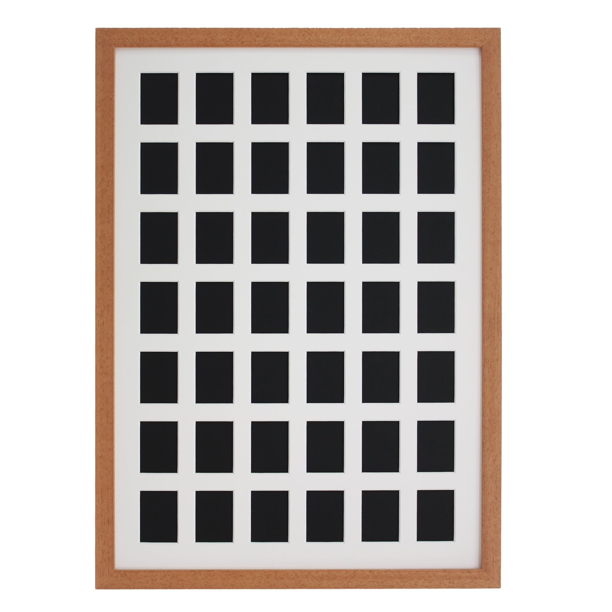 Instax Mini Multi Aperture Wooden Frame. Suits forty two photos taken with an instax mini camera. Designed to Show the Photo only - Not the white instax Border. (Oak)