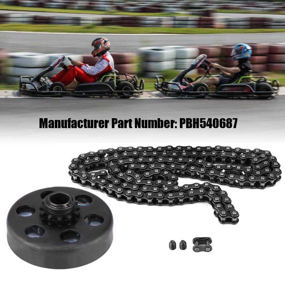Embrague centrífugo, 3/4 pulg. Embrague centrífugo Embrague de 12 dientes Mini bicicleta Go-kart Cluth con 35 juegos de tornillos de cadena aptos para motores de