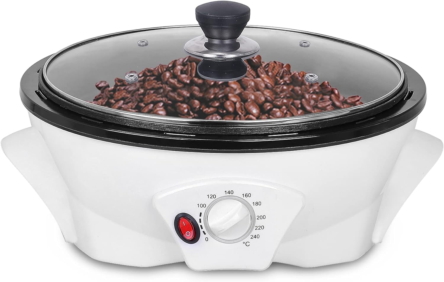 Premium Home Coffee Roaster Machine - Electric Roasting with Timer, Temperature Control, Smoke Reduction - Ideal for Small Batch, Fresh Coffee at Home, Coffee Lovers' Delight