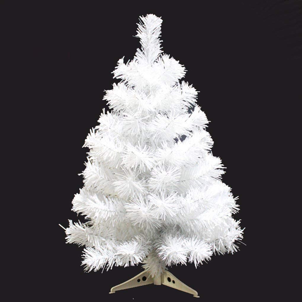 Prettybuy Christmas Tree with Plastic Stand,2-feet,PVC (White)