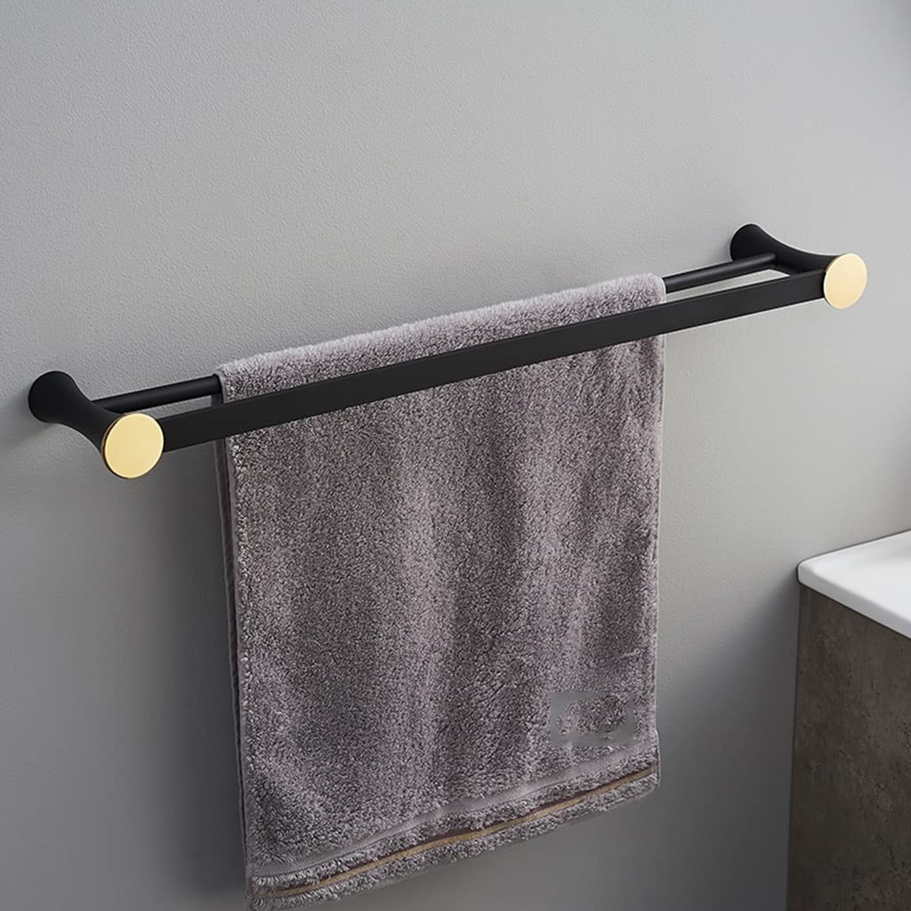 Toallero acero inoxidable cepillado oro montado en la pared baño hardware conjunto con tejido estante