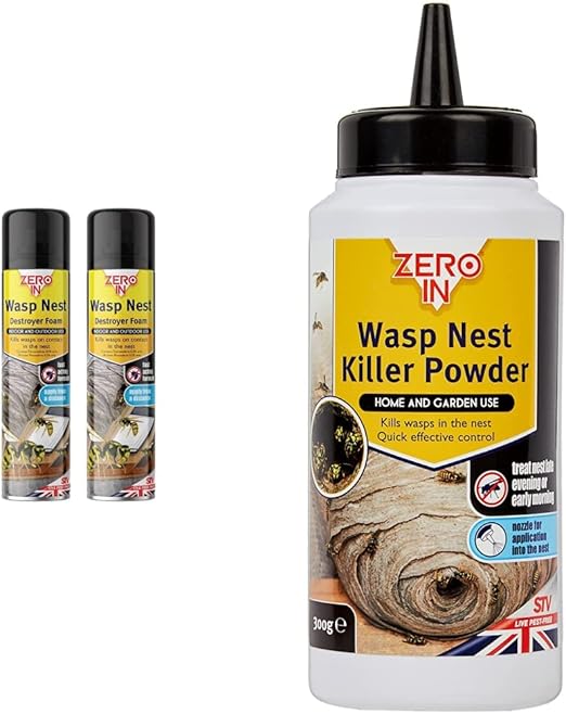 Zero In Wasp Nest Killer Foam 300ml Twinpack, multicolour & ZER910