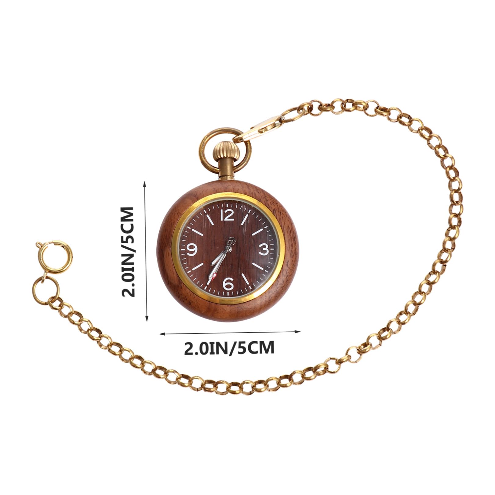 Toyvian Reloj de Bolsillo Precisión Vintage de Aleación, Movimiento de Cuarzo Estilo Clásico para Obsequio